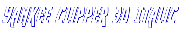 Yankee Clipper 3D Italic police de caractère